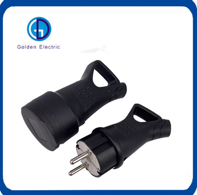 16A Endüstriyel Kauçuk CE Schuko Plug En çok satan siyah ve 110-250V nominal voltaj