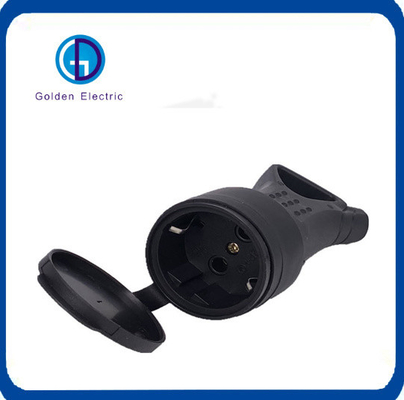16A Endüstriyel Kauçuk CE Schuko Plug En çok satan siyah ve 110-250V nominal voltaj